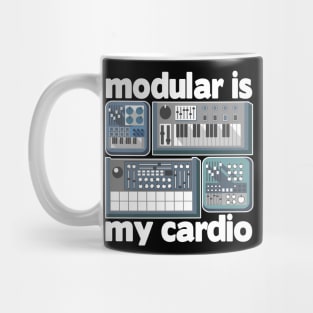 Analog Modular Is My Cardio Synthesizer Synth Sound Retro Mug